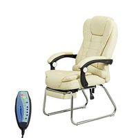 ZLFLD Office Chair Massage Chairs Comfortable Soft Chairs Tables for Easier Hand Washing Staff Chair Backs Tables Video Games Office Chair (Color : Beige)