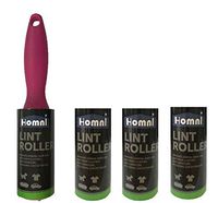 Homni Lint Roller Combo Replacement Pack, 35-Sheets,1 Roller and Extra 3 Refill. 140 Total Sheets.