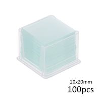 Geesy 100 Pcs Transparent Square Glass Slides Coverslips Coverslides for Microscope Optical Instrument