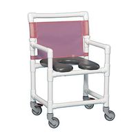 IPU VL OF9200 MS MIDSIZE (Wide) Rolling Shower Chair 350LBS Capacity (Gray)