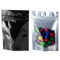 Smell Proof Barrier Bags - Zipper w/Heat Seal - 1,000 Bags (Black & Clear, 1/8 Ounce)