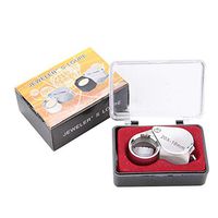 runaty Jewelry Magnifier, Foldable 20x Glass Magnifying Magnifier for Gems Jewelry Rocks Stamps Coins Watches Hobbies Antiques Models Photos-Black