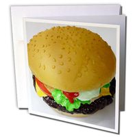 3dRose Everyone Loves A Burger - Greeting Cards, 6 x 6 inches, set of 6 (gc_17846_1)