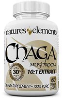 Chaga Mushroom for Immune Support - Standardized 10:1 Chaga Extract - 30% Polysaccharides - Free Gift with 3 Bottle Purchase! - 1 Month Supply - 500mg Veggie Caps