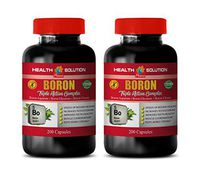 Bone and Joint Vitamins for Women - Boron Triple Action Complex - Non GMO - Testosterone Booster for Men Pills - 2 Bottles 400 Capsules