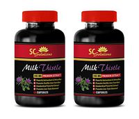 Liver and Kidney Supplement - Milk Thistle Premium Extract 245 MG - Milk Thistle Herbal - 2 Bottles (120 Capsules)