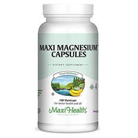 Maxi Health Energy Production Bone & Nerve Support Magnesium Capsules - 300 Mg Capsules, 180 Count