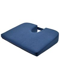 Navy Blue Velour Original Tush Cush Orthopedic Wedge Meditation Cushion