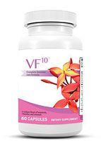 VF10 BV Treatment, Yeast Infection, Vaginitis, Candida, UTI | VF10 Complete Feminine Care | Vitamin D3, Olive Leaf, Caprylic Acid, Oregano Oil, Goldenseal, Cinnamon, Biotin 5000mcg, 60 Capsules