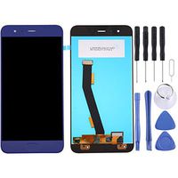JUNXI Phone case Phone Cover for Xiaomi Mi 6 LCD Screen and Digitizer Full Assembly, No Fingerprint Identification(Black)+ (Color : Blue)