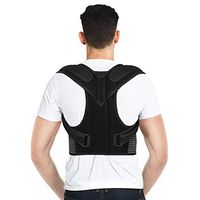 Posture Corrector for Men, Back Support Back Brace Upper Back Posture Correction with Adjustable Waist Belt and Shoulder Straps for Women Teenagers, Improve Posture and Relieve Back Pain (M)