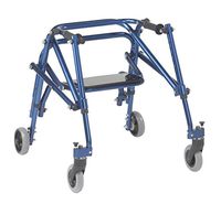 Inspired by Drive Nimbo 2G Lightweight Posterior Walker with Seat, Knight Blue, Small
