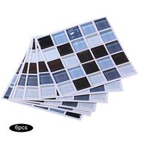 Oil-proof Wall Sticker ，6Pcs Mosaic Self-adhesive Wall Tile Sticker Kitchen Oil-proof Stickers Bathroom Decor(FX705)