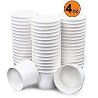 Ice Cream Paper Cups 4 oz Frozen Yogurt Cup White Dessert Bowls