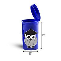 Graduation Cap Owl First Aid Case Pill Container ID 7330B