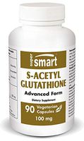 Supersmart - S-Acetyl Glutathione 100 mg (GSH) - Tripeptide Antioxidant Protects Against Damage DNA Cells | Non-GMO - 90 Vegetarian Capsules