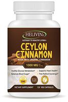 Helivin Ceylon Cinnamon Capsules for Blood Sugar Support – No Magnesium Stearate or Other Fillers - Veggie Capsules