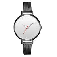 Fxbar,Mens Watches Simple Stainless Steel Milanese Mesh Band Analog Wrist Watch Durable Dress Watch(A)