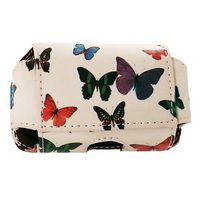 Insulin Pump Carrying Case/Pouch with Belt Clip/Belt Loops with Unique Designs (Small-A660: L3.65" X W2.25" X D1.0")) (Butterflies)