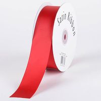 BBCrafts Red Satin Ribbon Single Face 3/8 inch 100 Yards