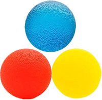 3 Resistance Levels Stress Relief Ball Multiple Resistance Therapy Exercise Gel Squeeze Balls Kits for Hand Finger Wrist Muscles Arthritis Grip Exerciser Strengthening 3pcs