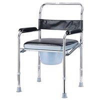 XWZJY Folding Bedside Commode Shower Chair Home Portable Toilet with Ultra-Premium Padded Wipe Clean Easy Bathroom Support for Elderly,Disabled, Handicapped
