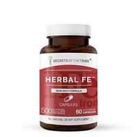 Secrets Of The Tribe - Herbal Fe, Iron Rich Formula, Herbal Supplement Blend (60 Capsules)