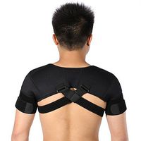 ZJchao Double Shoulder Support Belt, Neoprene Adjustable Brace Correction Band for Protector Shoulder Injury Prevention and Help Recovery (M)