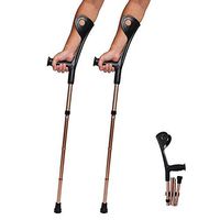 Crutch Folding Elbow, Aluminum Alloy Forearm Crutch Elbow Crutches Hight Adjustable(100-110) cm with Comfy Handle,2pcs