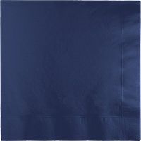 Club Pack of 600 Navy Blue Premium 2-Ply Disposable Lunch Napkins 6.5"
