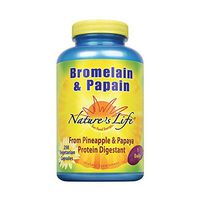 Nature's Life Bromelain & Papain from Pineapple & Papaya , 250/250 Mg, 250 Vegetarian Capsules