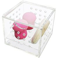ZZ Lighting Great Ventilation Dustproof Clear Acrylic Beauty Sponge Blenders Organizer Comestic Sponge Puff Storage(Small)