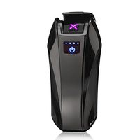 Lighters Dual Arc Lighter USB Lighter Plasma Electronic Rechargeable Flameless Windproof Touch Swich Lighter Good for Cigar Cigarette Candle Pipe(Black)