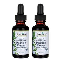 Swanson Passion Flower Liquid Extract (Alcohol and Sugar-Free) 1 fl Ounce (29.6 ml) Liquid (2 Pack)