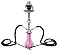 2 hose 22" Pink Hookah shisha nargila bar narguile nargile glass vase pro pipe