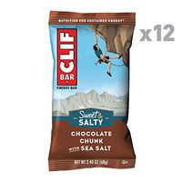 CLIF BAR - Sweet & Salty Energy Bars - Chocolate Chunk with Sea Salt - (2.4 Ounce Protein Bars, 12 Count)