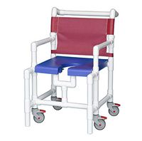IPU SC8200 MS Mid-Size Rolling Shower Chair for use Over Toilet and in The Shower