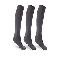 Unisex Compression Socks (Grey-3 Packs, Large - XLarge)