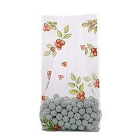 10ct Small"Holly Berries" Berry 7x2x3" Cello Party Treat Food Snack Bags nfLG -607