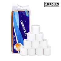 10 Rolls 3ply Soft Toilet Paper, Bulk Rolls Bath White Tissue for Bathroom Home Kitchen Toilet Simple Daily Use