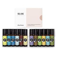 Edens Garden Roll-On Essential Oil 12 Set, 100% Pure Therapeutic Grade (Pre-Diluted & Ready To Use- Starter Kit), 10 ml Roll-On