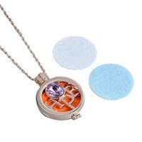 SEniutarm Essential Oil Diffuser Pendant Locket Necklace,Lady Flower Heart Perfume Jewelry M784