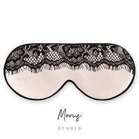MorusStudio Mulberry Silk Sleep Mask, Super Soft, Organic, Breathable, Lightweight, No Pressure on Eyes, Adjustable Strap Fits for Any Sleep Position, Block 100% Lights (Black) (White)