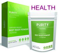 Organic Beet Root Powder - Beetroot Extract (1LB) - Beet Root Juice Supplements rich in Nitric Oxides for Energy Booster, Super Beats Flavor for Delicious Smoothie, Vegan Friendly, Water Soluble