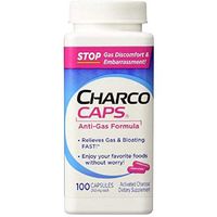 CharcoCaps Anti-Gas Formula Capsules 100 ea (Pack of 10)