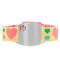 StickyJ USA Hearts Design Sport Strap Medical Alert