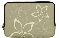 13 inch Beige Contour Bold Floral Print Notebook Laptop Sleeve Bag Slip Case for MacBook 13, Acer, ASUS, Dell, HP
