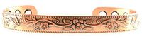 Elegant Stunning Copper Magnetic Bracelet with Unique Elderflower Flower Design Brass Bangle for Arthritis; Magnetic Copper Bracelet Therapy