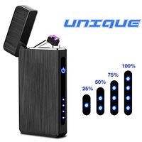 Arc Lighter USB Rechargeable Electric Lighters Windproof Flameless Lighter Arc Plasma Lighter with LED Battery Indicator