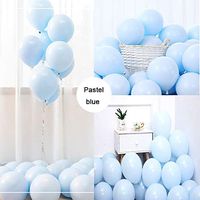 Party Pastel Balloons 100 Pcs 10" Macaron Candy Colored Latex Balloons for Birthday Wedding Engagement Anniversary Christmas Festival Picnic or Any Friends & Family Party Decorations-Pastel Blue